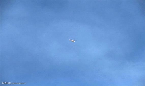 پرواز اف 14 در کوهستان دنا برای پیدا کردن لاشه هواپیما
