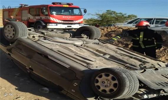 خودروی 206 در محور مهاباد – پیرانشهر واژگون شد